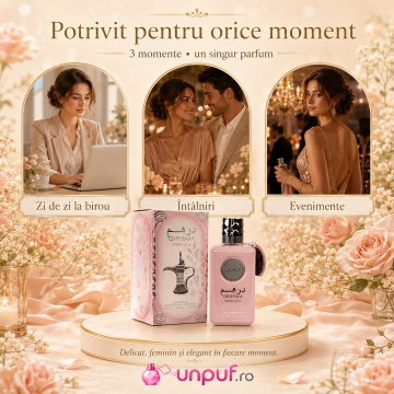 Parfum Arăbesc Ard Al Zaafaran Dirham Wardi 100 ml, Apă de Parfum Damă, Inspirat La Vie Est Belle L'Absolu, Aromă Oriental Arabescă Floral Pudrată cu Bergamotă, Șofran, Trandafir, Oud, Mosc, Ambră și Vanilie - Img 6