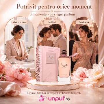 Parfum Arăbesc Ard Al Zaafaran Heibah 100 ml, Apă de Parfum Damă, Inspirat Black Orchid, Aromă Oriental Arabescă cu Bergamotă, Condimente, Șofran, Iasomie, Lemn de Santal, Trandafir, Oud, Ambră, Mosc și Vanilie - Img 6