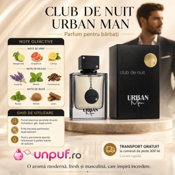 Parfum Arăbesc Armaf Club De Nuit Urban Man 105 ml, Apă de Parfum Bărbat, Aromă Lemnos Condimentată, Fresh, Aromatică, Elegantă și Masculină, Inspirată de Mr. Burberry - Img 9