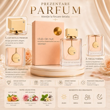 Parfum Arăbesc Armaf Club De Nuit Woman 105 ml, Apă de Parfum Damă, Aromă Floral Fructată, Elegantă, Feminină, Luminoasă și Rafinată, Inspirată de Coco Mademoiselle - Img 3
