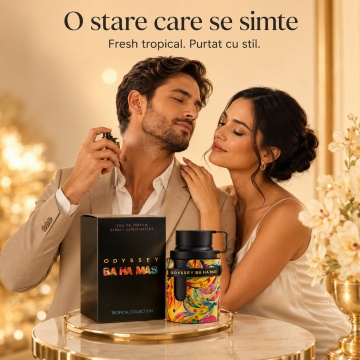 Parfum Arăbesc Armaf Odyssey Ba Ha Mas 100 ml, Apă de Parfum Unisex Damă și Bărbat, Aromă Aromatic Orientală Fresh Marină și Tropicală Inspirată de Invictus Aqua - Img 5
