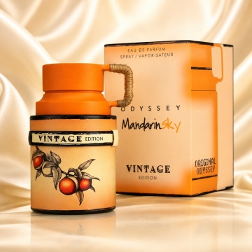 Parfum Arăbesc Armaf Odyssey Mandarin Sky Vintage 100 ml, Apă de Parfum Unisex Damă și Bărbat, Aromă Citrus Gurmand Aromatică, Caldă, Citrică și Elegantă, Inspirată de Scandal Pour Homme