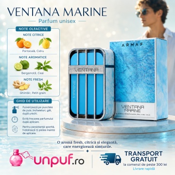 Parfum Arăbesc Armaf Ventana Marine 100 ml, Apă de Parfum Bărbat, Aromă Aromatic Proaspătă, Fresh Acvatică, Citrică și Elegantă, Inspirată de Imagination - Img 9