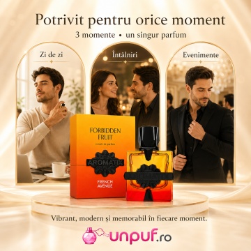 Parfum Arăbesc Aromatix Forbidden Fruit French Avenue 100 ml, Apă de Parfum Unisex, Damă și Bărbat, Inspirat Sun Gria, Aromă Ambrată Floral Fructată Dulce cu Portocală Sângerie, Bergamotă, Cardamom, Măr Roșu, Piersică, Margarita, Trandafir, Vanilie, Ambră - Img 6