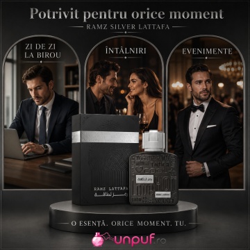 Parfum Arabesc Bărbați Ramz Silver Lattafa, Eau de Parfum 100 ml, Masculin, Dulce Aromatic Vanilat - Img 8