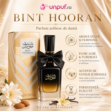 Parfum Arăbesc Bint Hooran Ard Al Zaafaran 100 ml, Apă de Parfum Damă, Aromă Oriental Arăbească Inspirată de Good Girl - Img 3