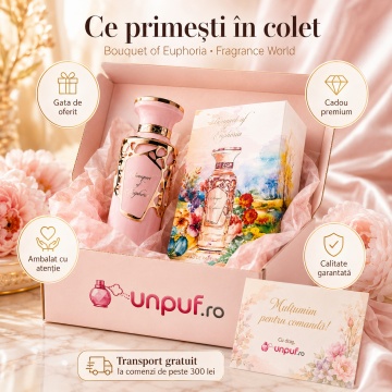 Parfum Arăbesc Bouquet of Euphoria Fragrance World 100 ml, Apă de Parfum Damă, Aromă Florală Dulce cu Heliotrop, Fructe Confiate, Gardenie, Iasomie, Lemn de Santal, Caramel, Mosc și Vanilie - Img 4