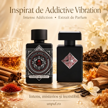 Parfum Arăbesc Damă Intense Addiction French Avenue 80 ml, Extrait de Parfum, Inspirat de Addictive Vibration Initio, Aromă Oriental Condimentată Ambrată cu Rom, Scorțișoară, Șofran, Rășini, Davana, Hedionă, Patchouli, Tutun, Lemn de Santal și Vanilie - Img 5