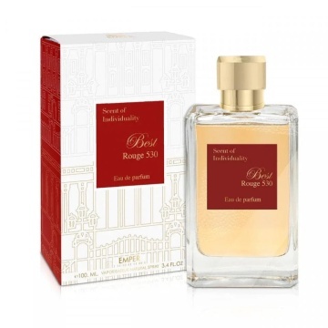 Parfum Arăbesc Emper Best Rouge 530 100 ml, Apă de Parfum Damă, Inspirat Baccarat Rouge 540, Aromă Oriental Ambrată Dulce și Sofisticată cu Citrice, Iasomie, Șofran, Lemn de Cedru, Ambră, Note Dulci, Ambroxan, Mosc și Rășini - Img 11