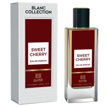 Parfum Arăbesc Emper Blanc Collection Sweet Cherry 85 ml, Apă de Parfum Damă, Inspirat Lost Cherry, Aromă Fructat Gurmandă Dulce și Seducătoare cu Cireșe, Fructe Roșii, Migdale Amare, Lichior de Cireșe, Iasomie, Trandafir, Tonka, Lemn Dulce, Mosc și Vanil - Img 12