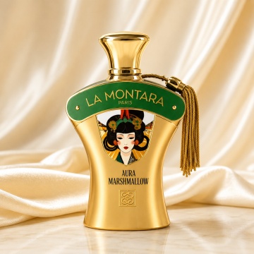 Parfum Arăbesc Emper La Montara Paris Aura Marshmallow 100 ml, Apă de Parfum Damă, Inspirat Moon Sparkle, Aromă Gurmand Dulce cu Caramel, Fructe Dulci, Zahăr, Praline, Flori Albe, Note Cremoase, Tonka, Ambră, Mosc și Vanilie - Img 2
