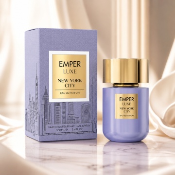 Parfum Arăbesc Emper Luxe New York City 100 ml, Apă de Parfum Unisex, Damă și Bărbat, Inspirat New York Giorgio Armani, Aromă Oriental Ambrată Fresh Woody cu Citrice, Condimente, Șofran, Rășini, Flori Albe, Note Balsamice, Cedru, Ambră, Mosc și Vanilie