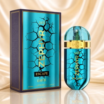 Parfum Arăbesc Emper Zephyr Escape 100 ml, Apă de Parfum Unisex, Damă și Bărbat, Inspirat Odyssey Mandarin Sky, Aromă Aromatic Orientală Fresh cu Citrice, Condimente, Note Proaspete, Flori Albe, Lavandă, Note Calde, Lemn de Cedru, Ambră și Mosc