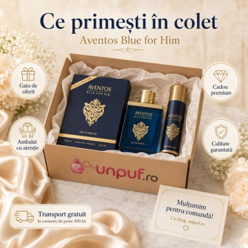 Parfum Arabesc Fragrance World Aventos Blue Eau De Parfum 100 Ml + Deo 50 Ml - Img 4