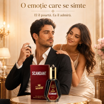 Parfum Arăbesc John Gustav Homme Scandant Le Parfum Fragrance World 50 ml, Apă de Parfum Bărbat, Aromă Oriental Lemnoasă Gourmand cu Mandarină, Piper, Salvie, Boabe de Tonka, Caramel, Lavandă, Ambră, Lemn Cald și Vetiver - Img 5