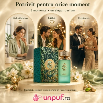 Parfum Arăbesc Khair Pistachio Paris Corner 100 ml, Apă de Parfum Unisex Damă și Bărbat, Aromă Gurmandă, Dulce, Cremoasă și Memorabilă, cu Fistic, Înghețată, Bergamotă, Alune, Rom, Cardamom, Frișcă, Bezea, Tonka, Cacao, Cedru și Lemn de Santal, Inspirată - Img 6