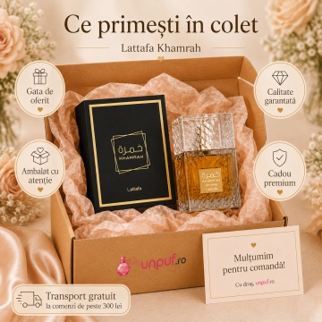 Parfum Arăbesc Khamrah Lattafa 100 ml, Apă de Parfum Unisex Damă și Bărbat - Img 4