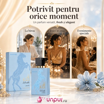 Parfum Arăbesc Lail Maleki Moroccan Blue Lattafa 100 ml, Apă de Parfum Bărbat, Aromă Lemnos Aromatică cu Bergamotă, Citrice, Ambră, Mosc, Note Florale, Oud, Lemn de Santal și Paciuli - Img 6
