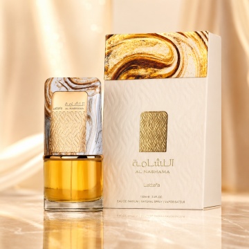 Parfum Arăbesc Lattafa Al Nashama 100 ml, Apă de Parfum Unisex, Aromă Elegantă cu Bergamotă, Piper Roz, Salvie, Iasomie, Piper Negru, Prună, Piele Saffiano, Ambră, Patchouli și Mușchi