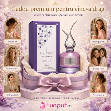 Parfum Arăbesc Lattafa Andaleeb Flora 100 ml, Apă de Parfum Damă, Aromă Floral Fructată cu Bergamotă, Pară, Portocală, Flori Albe, Iasomie, Trandafir, Mosc, Caramel, Chihlimbar și Lemn de Santal - Img 7