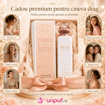 Parfum Arăbesc Lattafa Fakhar Women All Over Spray 150 ml, Spray Parfumat Damă, Aromă Florală cu Bergamotă, Crin, Rodie și Vanilie - Img 7