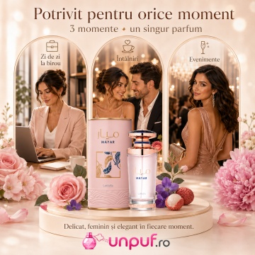Parfum Arabesc Lattafa Mayar EDP 100 ml Damă, Aromă Floral Fructată cu Litchi, Zmeură, Trandafir, Bujor, Violetă și Mosc - Img 8