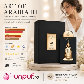 Parfum Arăbesc Lattafa Pride Art of Arabia III 100 ml, Apă de Parfum Unisex, Aromă Orientală cu Tămâie, Curmale, Vanilie, Tutun și Tonka - Img 8