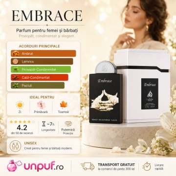Parfum Arăbesc Lattafa Pride Embrace 100 ml, Apă de Parfum Unisex, Aromă Fresh Orientală cu Artemisia, Bergamotă, Ghimbir, Benzoin, Chihlimbar și Tămâie - Img 8