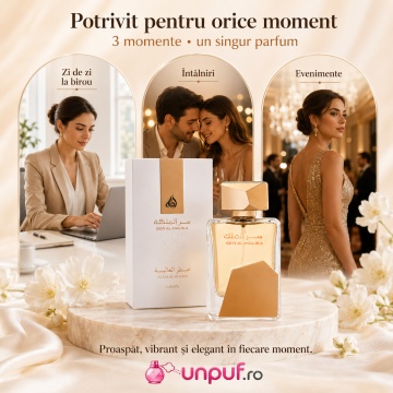 Parfum Arăbesc Lattafa Ser Al Malika 100 ml, Apă de Parfum Unisex, Aromă Condimentată cu Măr, Scorțișoară, Șofran, Ambră, Mosc, Oud și Vanilie - Img 6