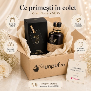 Parfum Arăbesc Lattafa Vurv Craft Noire 100 ml, Apă de Parfum Unisex, Aromă Oriental Lemnoasă cu Cardamom, Iasomie, Tămâie, Ambră, Mosc, Vanilie și Patchouli - Img 3