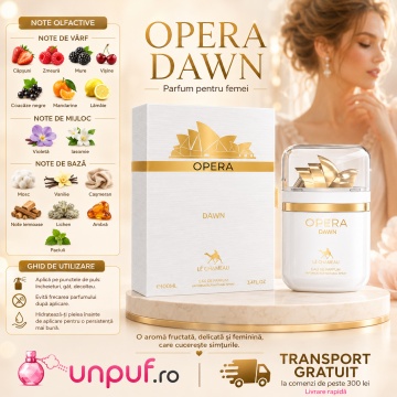 Parfum Arăbesc Le Chameau Opera Dawn EDP 100 ml Damă, Inspirat Burberry Her Elixir, Aromă Fructată Florală cu Căpșuni, Zmeură, Mure, Vișine, Vanilie, Mosc, Ambră și Paciuli - Img 9
