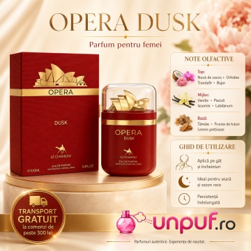 Parfum Arăbesc Le Chameau Opera Dusk EDP 100 ml Damă, Inspirat Tom Ford Noir Pour Femme, Aromă Catifelată cu Nucă de Cocos, Orhidee, Trandafir, Bujor, Vanilie, Paciuli, Iasomie, Tămâie și Lemne Prețioase - Img 9