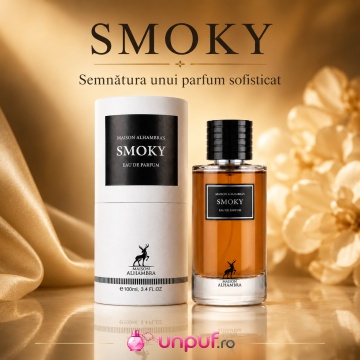 Parfum Arăbesc Maison Alhambra Smoky 100 ml, Apă de Parfum Unisex, Damă și Bărbat, Aromă Oriental Tămâioasă cu Citrice, Condimente, Piper, Labdanum, Lemn Afumat, Tămâie, Oud, Ambră, Mosc și Rășini - Img 10