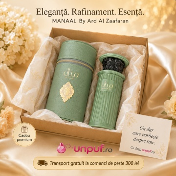 Parfum Arăbesc Manaal Ard Al Zaafaran 100 ml, Apă de Parfum Unisex Damă și Bărbat, Aromă Aromatică Lemnoasă cu Grapefruit, Bergamotă, Piper, Lavandă, Note Acvatice, Ambră, Cedru, Mosc și Vetiver - Img 7