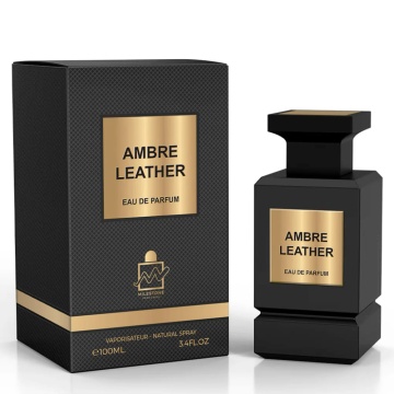 Parfum Arăbesc Milestone Black Leather EDP 100 ml Bărbat, Inspirat Ombre Leather, Aromă Piele Lemnos cu Cardamom, Piper, Șofran, Piele, Lemn Cald, Trandafir, Paciuli, Ambră și Mosc - Img 11
