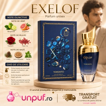 Parfum Arăbesc Milestone Exelof Toronto EDP 85 ml Unisex, Inspirat Torino21, Aromă Aromatic Orientală cu Bergamotă, Grapefruit, Trandafir, Piper Roz, Cedru, Lemn de Guaiac și Paciuli - Img 9