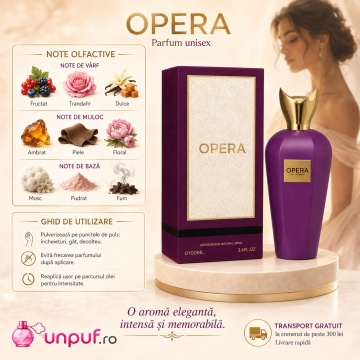 Parfum Arăbesc Milestone Opera EDP 100 ml Unisex, Inspirat Opera Xerjoff, Aromă Aromatic Orientală cu Citrice, Condimente, Note Proaspete, Flori Albe, Lavandă, Trandafir, Ambră, Piele, Mosc, Cedru și Tonuri Fumurii - Img 9
