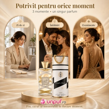 Parfum Arăbesc Mood Musk Lattafa 100 ml, Apă de Parfum Unisex, Damă și Bărbat, Aromă Oriental Florală cu Mosc Alb, Note Florale, Vanilie, Iasomie, Lemn de Santal, Ambră și Mosc - Img 6
