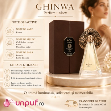 Parfum Arăbesc Niche Emarati Ghinwa Lattafa EDP 100 ml Unisex, Inspirat Baccarat Rouge 540, Aromă Orientală cu Fructe, Chihlimbar Cenușiu, Lemn, Mușchi de Stejar, Iasomie și Lemn de Cedru - Img 9
