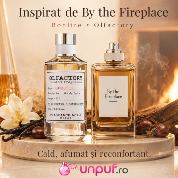 Parfum Arăbesc Olfactory Bonfire Fragrance World 100 ml, Apă de Parfum Unisex, Damă și Bărbat, Aromă Lemnos Fumurie Ambrată cu Bergamotă, Cuișoare, Piper, Guaiac, Rășini, Tămâie, Fum, Ambră, Lemn Ars și Mosc - Img 7