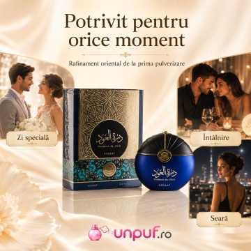 Parfum Arăbesc Original Lattafa Durrat Al Oud EDP 100 ml Unisex, Inspirat Hypnotic Poison, Aromă Lemnos Aromatică cu Lavandă, Portocală, Cardamom, Pralină, Ambră și Note Lemnoase - Img 6