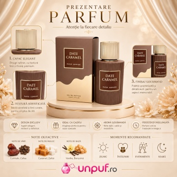 Parfum Arăbesc Paris Corner Date Caramel 100 ml, Apă de Parfum Unisex, Damă și Bărbat, Aromă Gurmand Dulce, Inspirat Angel’s Share - Img 3