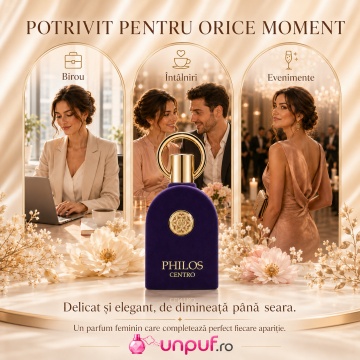 Parfum Arăbesc Philos Centro Maison Alhambra EDP 100 ml Unisex, Inspirat Accento Xerjoff, Aromă Chypre Florală cu Ananas, Zambilă, Piper Roz, Iasomie, Stânjenel, Ambră, Mosc, Paciuli, Vanilie și Vetiver - Img 6