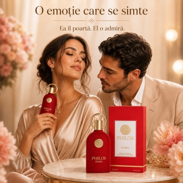Parfum Arăbesc Philos Rosso Maison Alhambra EDP 100 ml Unisex, Inspirat Baccarat Rouge 540, Aromă Oriental Florală cu Note Verzi, Șofran, Trandafir, Paciuli, Cedru, Mosc și Vanilie - Img 5