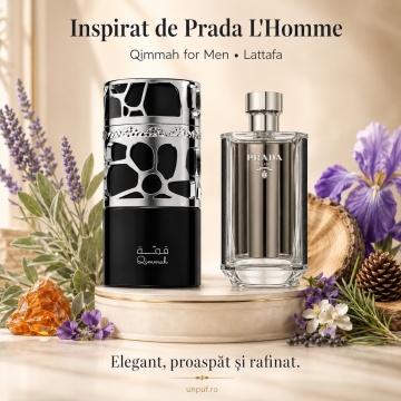 Parfum Arăbesc Qimmah For Men Lattafa 100 ml, Apă de Parfum Bărbat, Aromă Orientală cu Ambră, Cedru, Oud, Lavandă, Lemn de Santal, Rășină, Rozmarin, Paciuli și Vetiver - Img 8