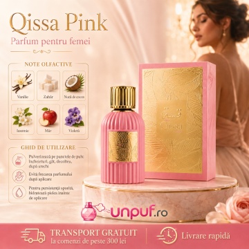 Parfum Arăbesc Qissa Pink Paris Corner 100 ml, Apă de Parfum Damă, Aromă Oriental Vanilată, Dulce și Feminină, Inspirat Thank You, Next - Img 9