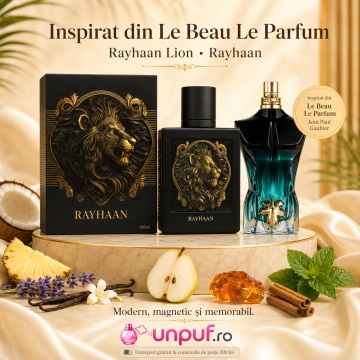 Parfum Arăbesc Rayhaan Lion pentru Bărbați 100 ml, Aromatic Vanilat Condimentat - Img 12