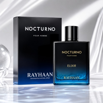 Parfum Arăbesc Rayhaan Nocturno Men EDP 100 ml Bărbat, Aromă Aromatic Lemnoasă cu Grapefruit, Bergamotă, Piper, Geranium, Lavandă, Salvie, Ambră, Cedru, Mosc și Vetiver - Img 1