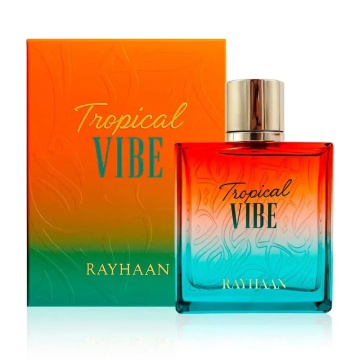 Parfum Arăbesc Rayhaan Tropical Vibe EDP 100 ml pentru Bărbați, Aromă Caldă Tropicală, Vanilată și Ambrată - Img 11