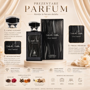 Parfum Arăbesc Risala Series Oud Aswad 100 ml, Unisex, Damă, Bărbat, edp - Img 3